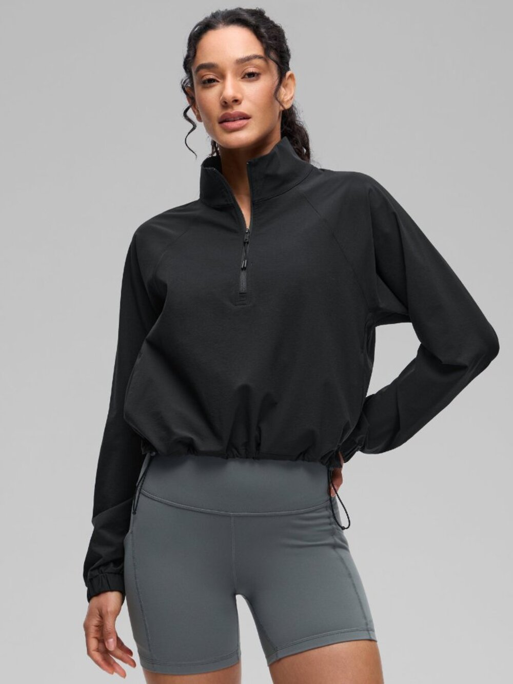Half Zip Lightweight Pocket Long Sleeve